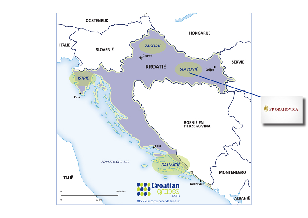Orahovica wijn uit kroatie